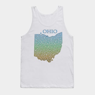 State of Ohio Colorful Maze Tank Top